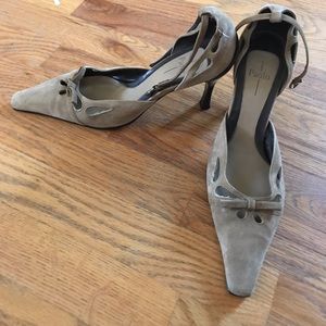 Beautiful Linea Paolo suede high heel shoes!